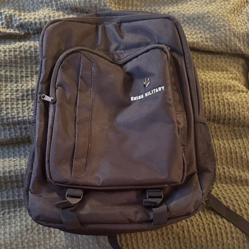 Swiss Military Black Backpack for Men